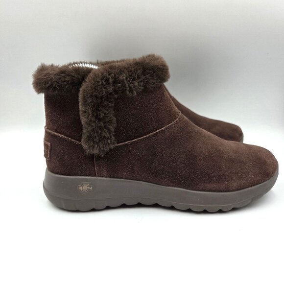 Skechers Boots Womens 6.5 Brown Suede On The Go Joy Chukka Ankle Booties - Picture 6 of 10